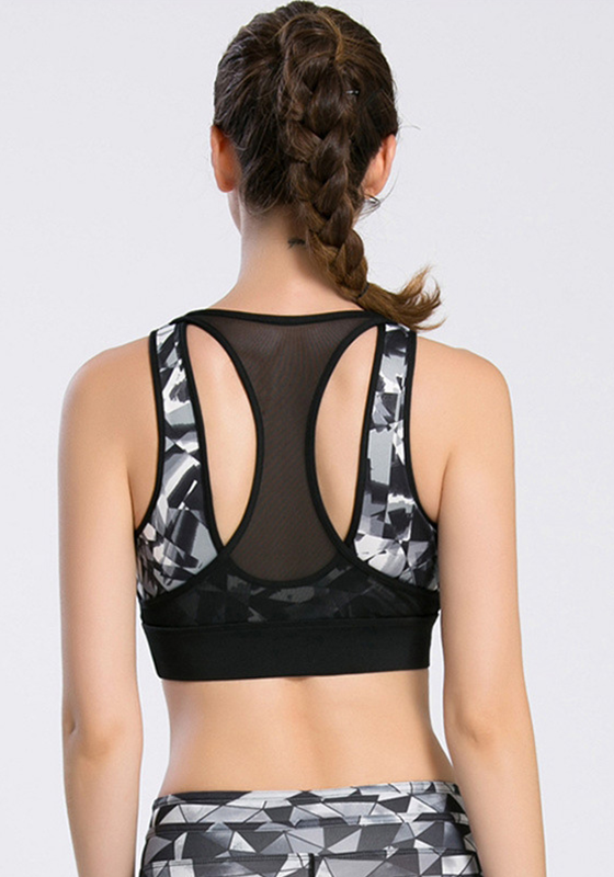 Geometry Print Yoga Bra Geometry Print Yoga Bra