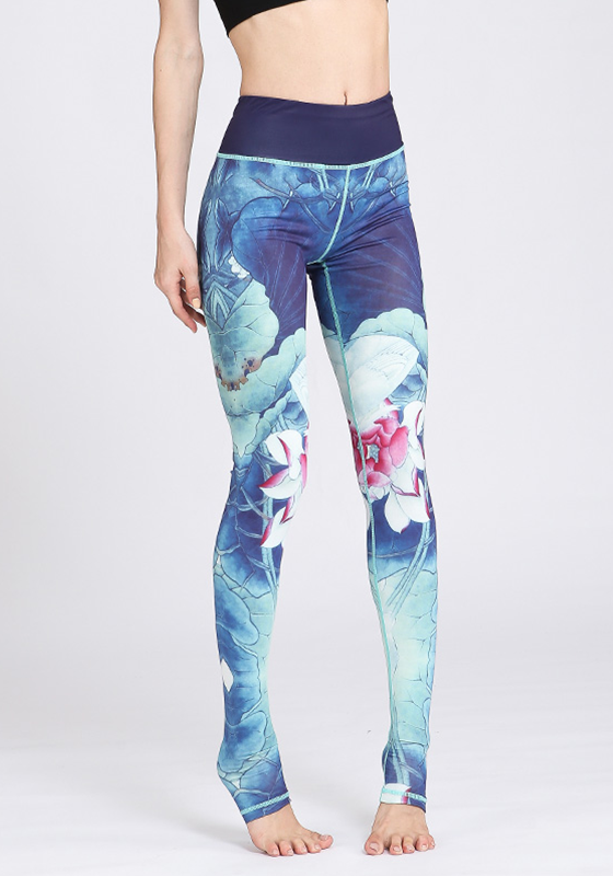 Flower Print Elastic Pants Flower Print Elastic Pants