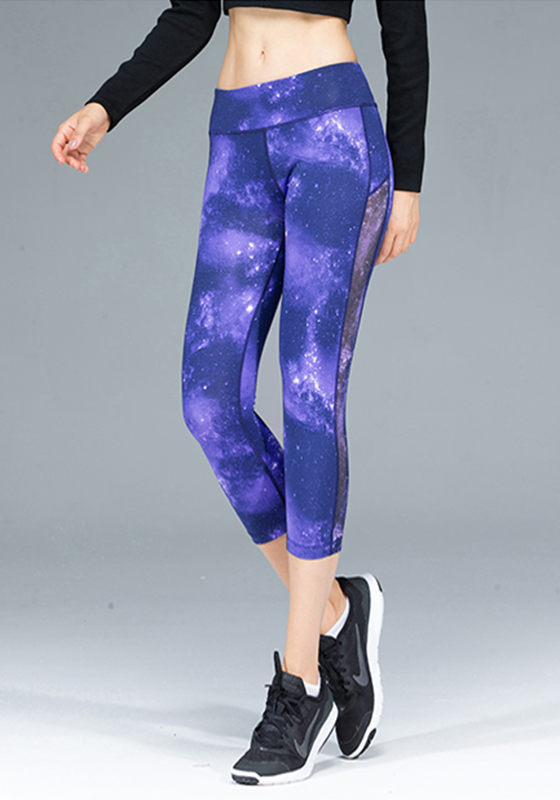 Little Pocket Mesh Panel Capris Little Pocket Mesh Panel Capris