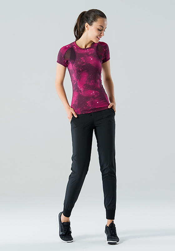 Mesh Panel Short-sleeve Yoga Top Mesh Panel Short-sleeve Yoga Top