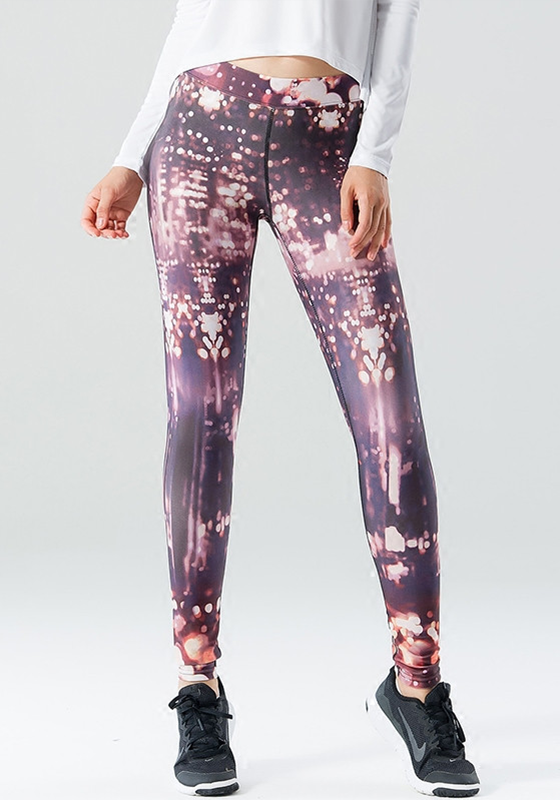 Elastic Waist Print Yoga Pants Elastic Waist Print Yoga Pants